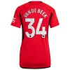 Original Fußballtrikot Manchester United Van De Beek 34 Heimtrikot 2023-24 Für Damen